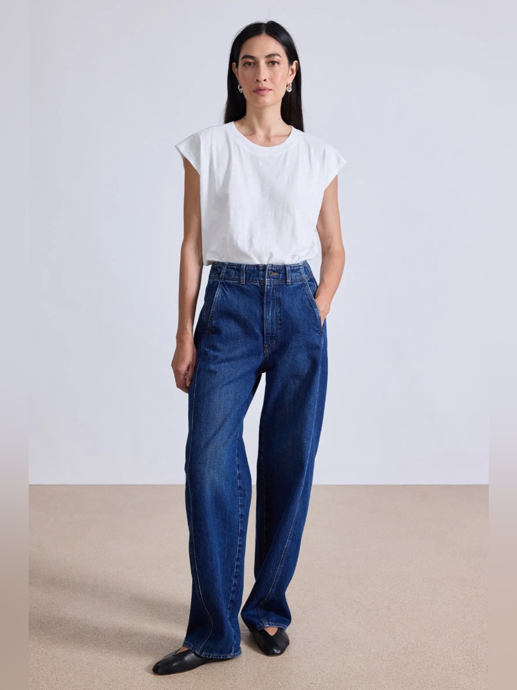 Apiece Apart Meridian Barrel-Leg Jeans In Tulum